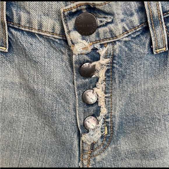 Anthropologie Current Elliott Cropped Cuffed boyfriend jeans - Picture 2 of 4